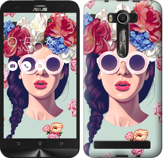 

Чехол Девушка с цветами для Asus ZenFone 2 Laser 2 ZE550KL 428325