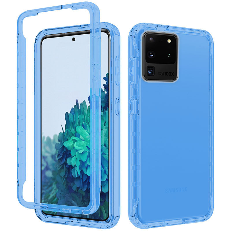 Чехол TPU+PC Full Body с защитой 360 для Samsung Galaxy S20 Ultra (Синий)
