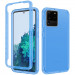 Чехол TPU+PC Full Body с защитой 360 для Samsung Galaxy S20 Ultra (Синий)