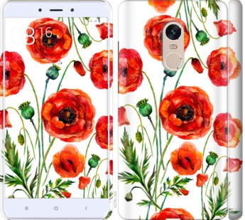 

Чехол Нарисованные маки для Xiaomi Redmi Note 4 744077