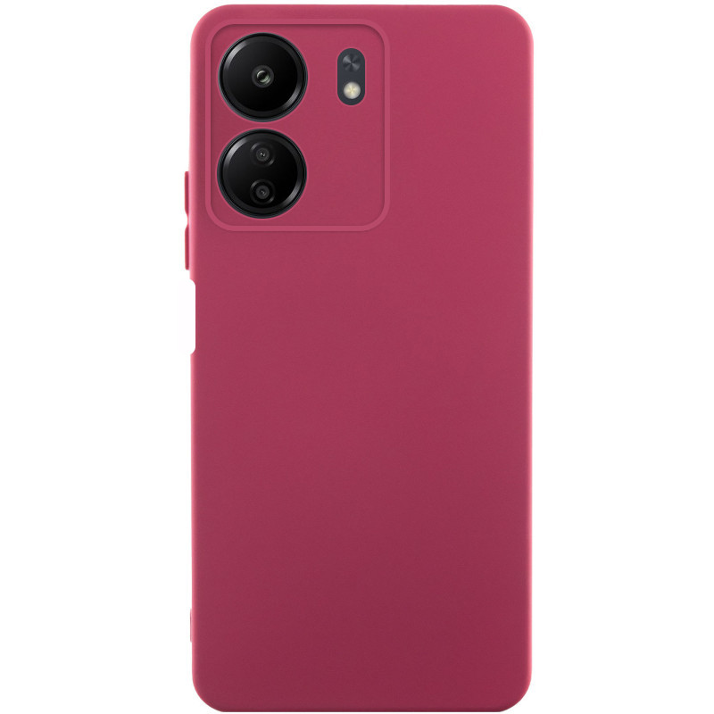 Чохол Silicone Cover Lakshmi Full Camera (A) на Xiaomi Redmi 13C / Poco C65 (Бордовий / Marsala)