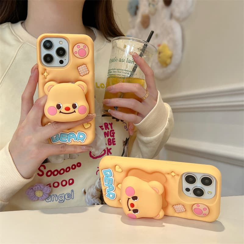 Заказать Силиконовый чехол Funny 3D для Apple iPhone 12 Pro Max (6.7") (Little bear) на vchehle.ua