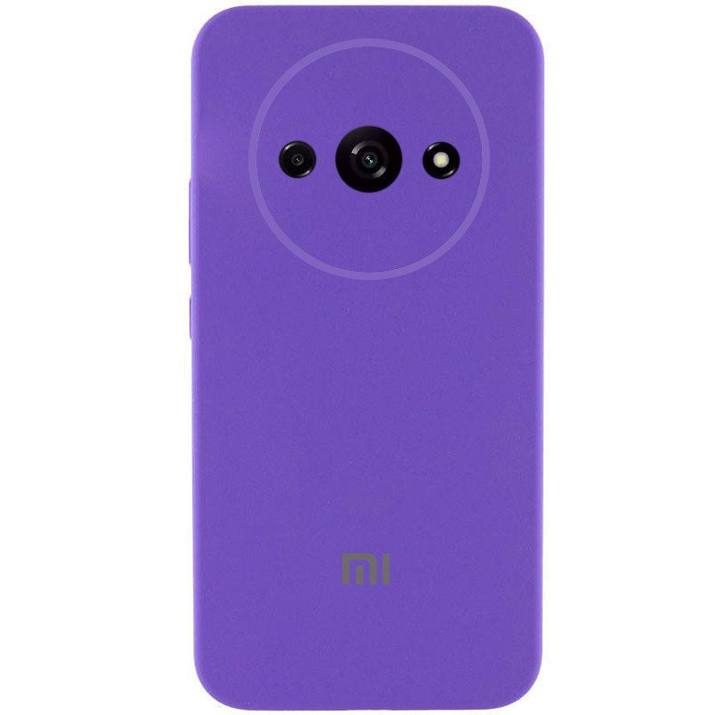 Чохол Silicone Cover Lakshmi Full Camera (AAA) with Logo на Xiaomi Redmi A3 (Фіолетовий / Amethyst)