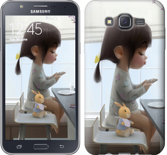 

Чехол Милая девочка с зайчиком для Samsung Galaxy J7 J700H 636454