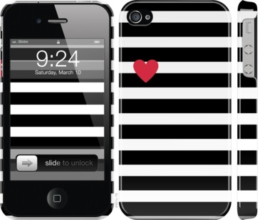 

Чехол Черно-белые полосы для iPhone 4 751628