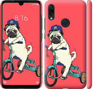 

Чехол Мопс на велосипеде для Xiaomi Redmi Note 7 698312