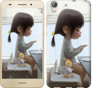 

Чехол Милая девочка с зайчиком для Huawei Y6 II 636750