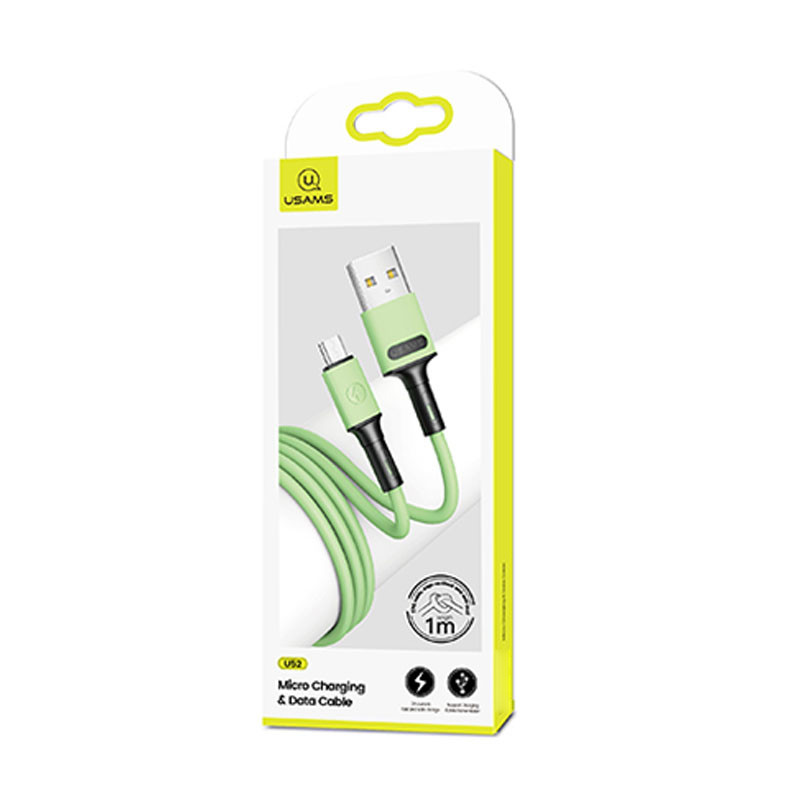 Заказать Дата кабель USAMS US-SJ435 U52 USB to MicroUSB (1m) (Зеленый) на vchehle.ua