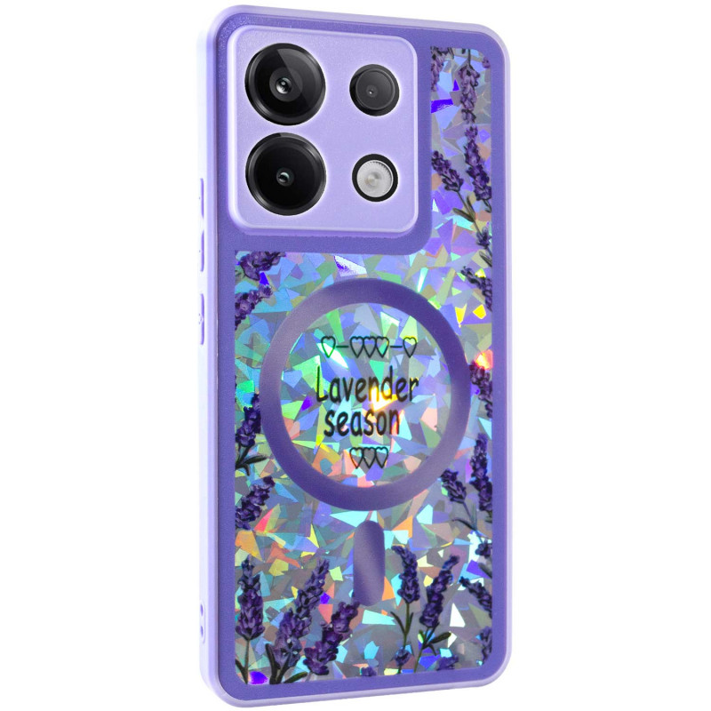 TPU+PC чохол Secret Flower на Xiaomi Poco X6 / Note 13 Pro 5G (Lilac)