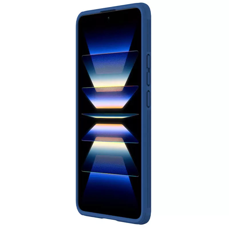 Карбоновая накладка Nillkin Camshield (шторка на камеру) для Xiaomi Redmi K60 / K60 Pro (Синий / Blue) в магазине vchehle.ua