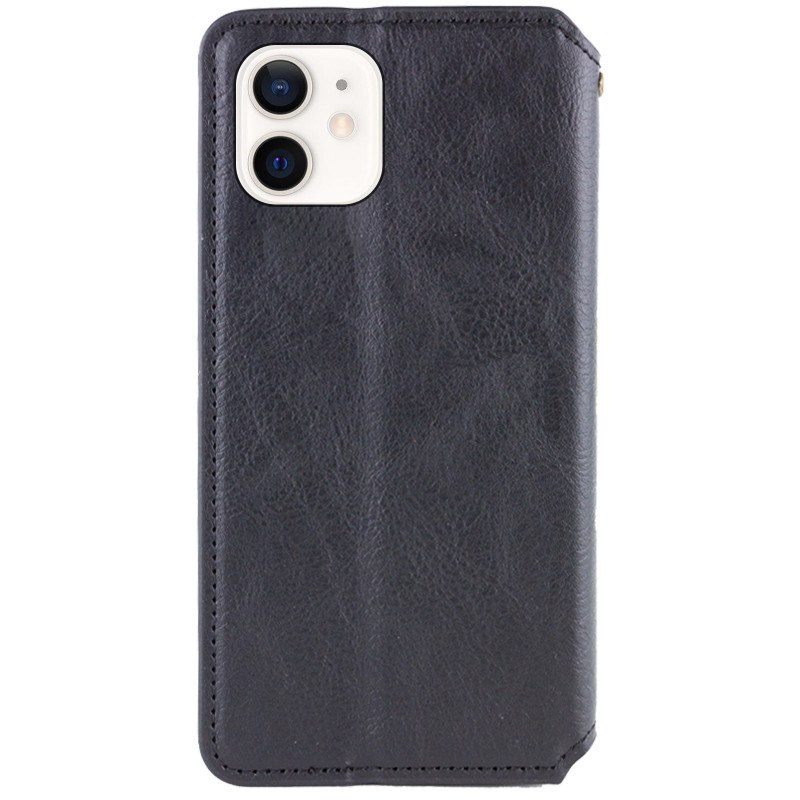 Фото Шкіряний чохол-книжка GETMAN Cubic (PU) на Apple iPhone 11 (6.1") (Чорний) на vchehle.ua