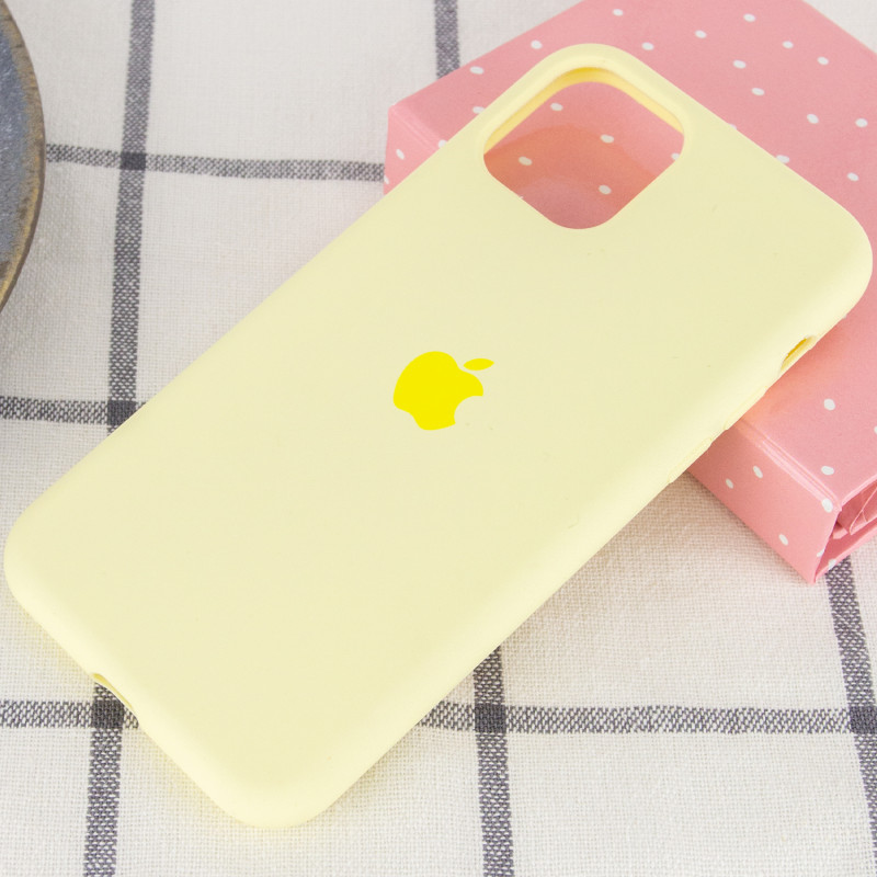Фото Чехол Silicone Case Full Protective (AA) для Apple iPhone 11 (6.1") (Желтый / Mellow Yellow) на vchehle.ua
