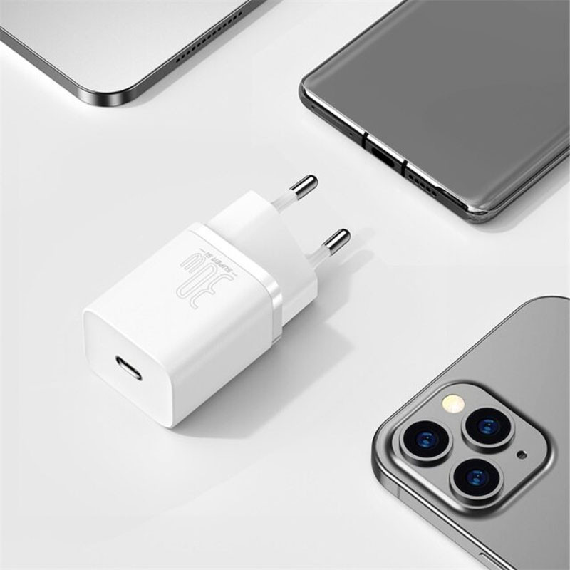 Фото МЗП Baseus Super Si Quick Charger 1C 30W (CCSUP-J) (Білий) в маназині vchehle.ua