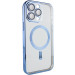 TPU чехол Fibra Chrome with Magnetic safe для Apple iPhone 12 Pro (6.1") (Sierra Blue)