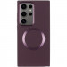 Фото TPU чехол Bonbon Metal Style with Magnetic safe для Samsung Galaxy S24 Ultra (Бордовый / Plum) на vchehle.ua