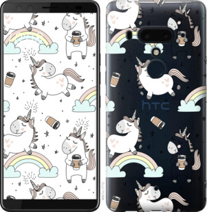 

Чехол Единорог и кофе для HTC U12 Plus 840728