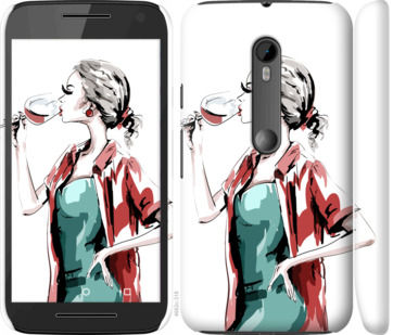 

Чохол Дівчина з келихом на Motorola Moto G3 841827