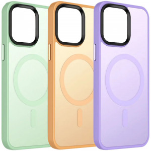 TPU+PC чохол Metal Buttons with Magnetic Safe Colorful на Apple iPhone 15 (6.1")