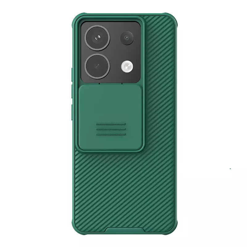 Карбоновая накладка Nillkin CamShield Pro для Xiaomi Redmi Note 13 Pro 5G (Deep Green)