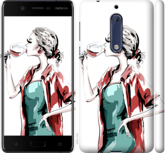 

Чохол Дівчина з келихом на Nokia 5 841878