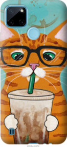 Чохол Зеленоокий кіт в окулярах на Realme C21Y