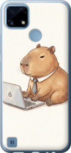 Чехол Funny Capybara CEO Working для Realme C21