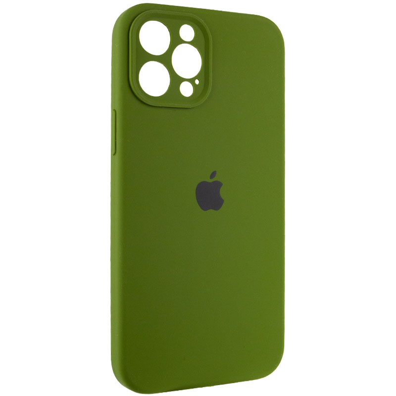 Фото Чехол Silicone Case Full Camera Protective (AA) для Apple iPhone 12 Pro Max (6.7") (Зеленый / Dark Olive) на vchehle.ua