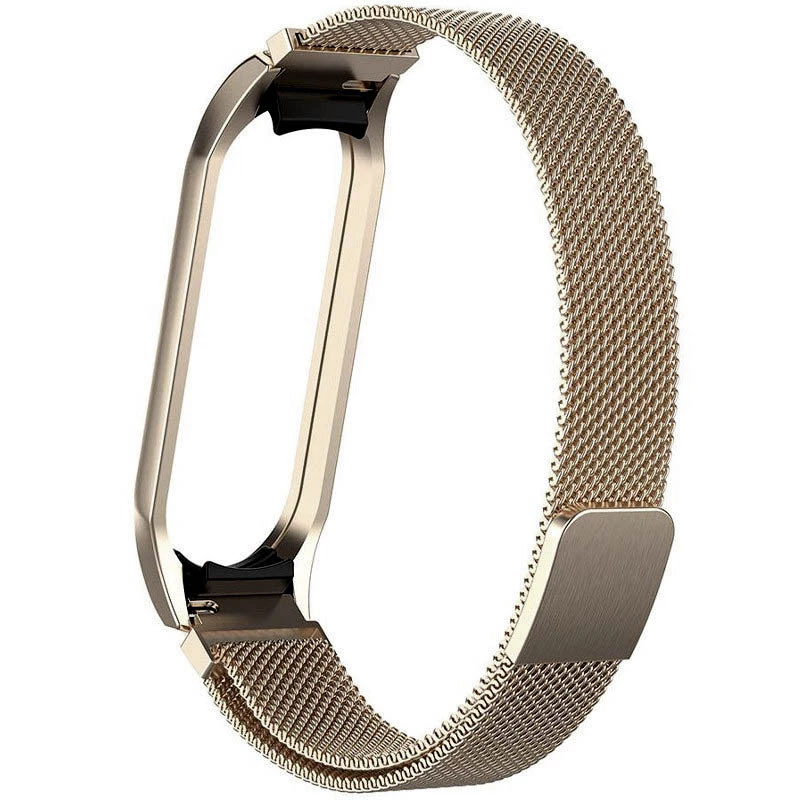 Ремінець Milanese Loop Design для Xiaomi Mi Band 3/4 (Vintage gold)