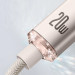 Фото Дата кабель Baseus Crystal Shine Series Type-C to Lightning 20W (1.2m) (CAJY00020) (Pink) на vchehle.ua