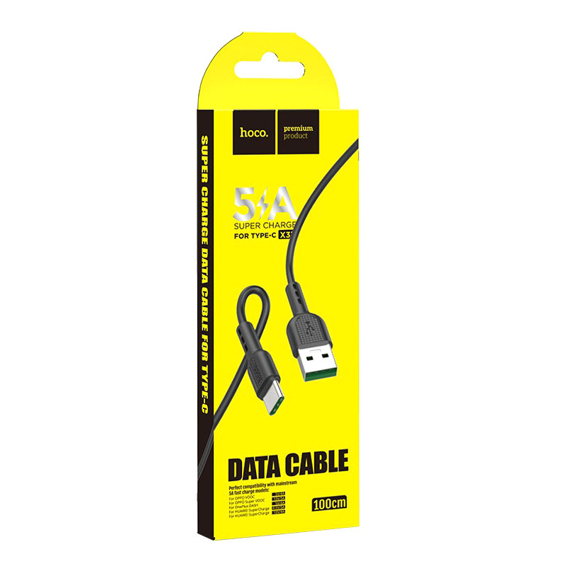 Купить Дата кабель Hoco X33 Surge USB to Type-C (1m) (Черный) на vchehle.ua