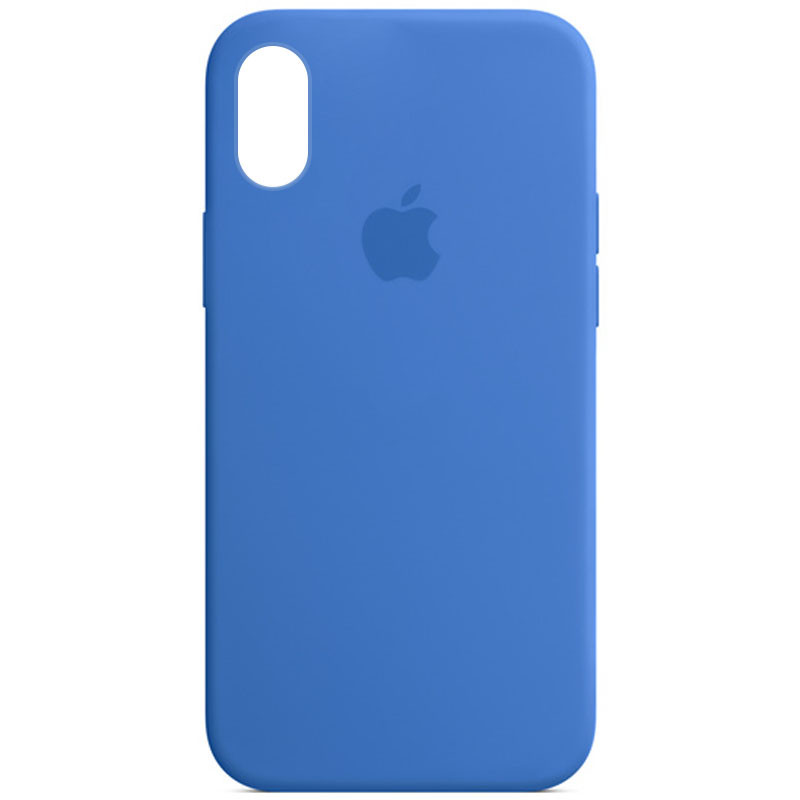 Чехол Silicone Case Full Protective (AA) для Apple iPhone XS Max (6.5") (Синий / Capri Blue)