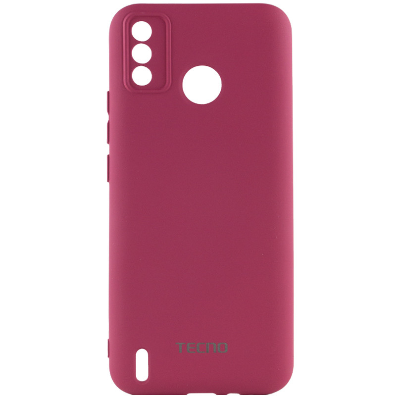 Чохол Silicone Cover My Color Full Camera (A) на TECNO Spark 6 Go (Бордовий / Marsala)