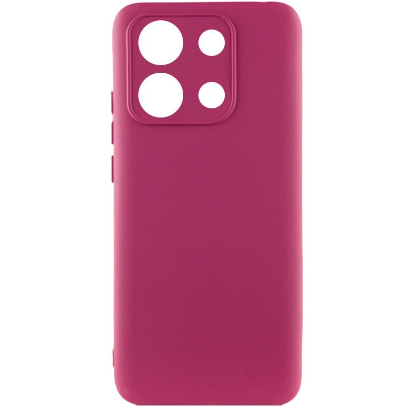Чохол TPU GETMAN Liquid Silk Full Camera на Xiaomi Redmi Note 13 Pro 4G (Бордовий / Marsala)