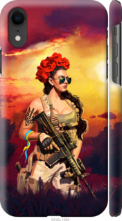 Чехол Украинка с оружием для iPhone XR