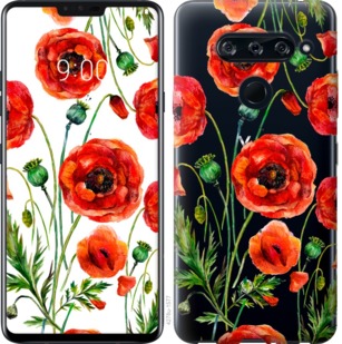 

Чохол Намальовані маки на LG V40 ThinQ 743962