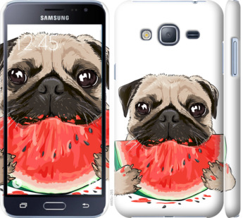 

Чохол Мопс і кавун на Samsung Galaxy J3 Duos (2016) J320H 843489
