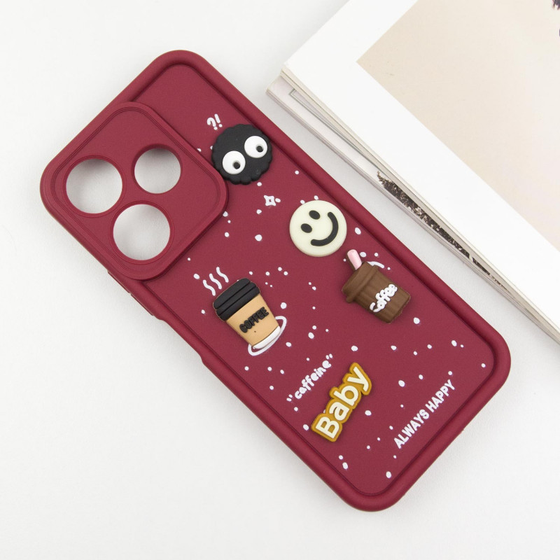 Фото Чохол TPU Toys Case на Xiaomi Redmi 13 4G / Poco M6 4G (Red / Always Happy) в маназині vchehle.ua