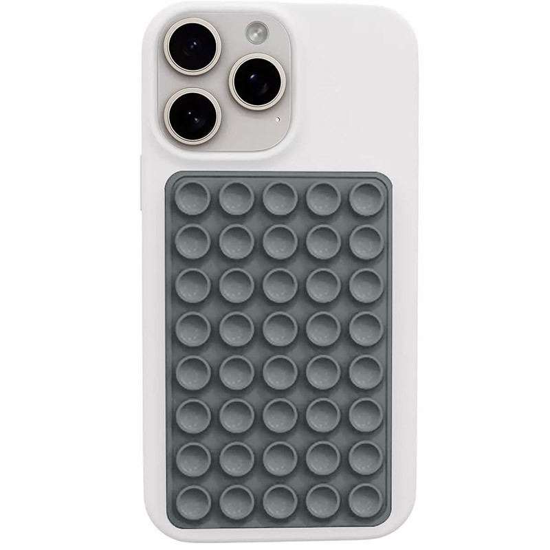 Тримач-присоска для телефону Double Side Silicone 100*64мм (Gray)