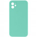 Silicone Case Square Full Camera Protective (AA) NOLOGO для Apple iPhone 11 (6.1") (Бирюзовый / Turquoise)