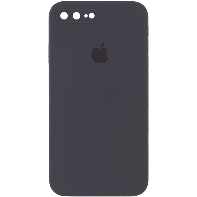 Чехол Silicone Case Square Full Camera Protective (AA) для Apple iPhone 7 plus / 8 plus (5.5") (Серый / Dark Gray)