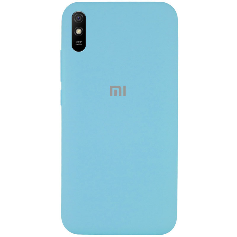 Чехол Silicone Cover Full Protective (AA) для Xiaomi Redmi 9A (Голубой / Light Blue)