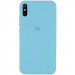 Чехол Silicone Cover Full Protective (AA) для Xiaomi Redmi 9A (Голубой / Light Blue)