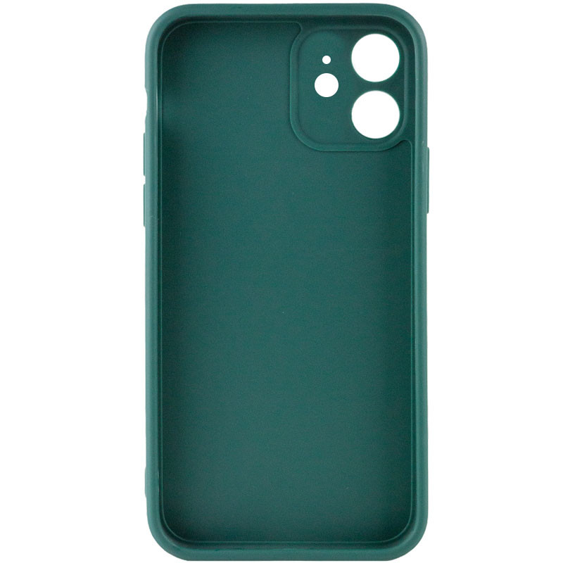 Фото Силиконовый чехол Candy Full Camera для Apple iPhone 12 (6.1") (Зеленый / Forest green) на vchehle.ua