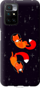 Чехол Лисички в космосе для Xiaomi Redmi 10