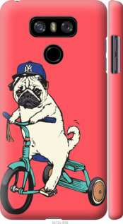

Чехол Мопс на велосипеде для LG G6 671016