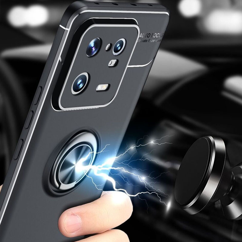 Купить TPU чехол Deen ColorRing под магнитный держатель (opp) для Xiaomi 13 Pro (Черный / Черный) на vchehle.ua