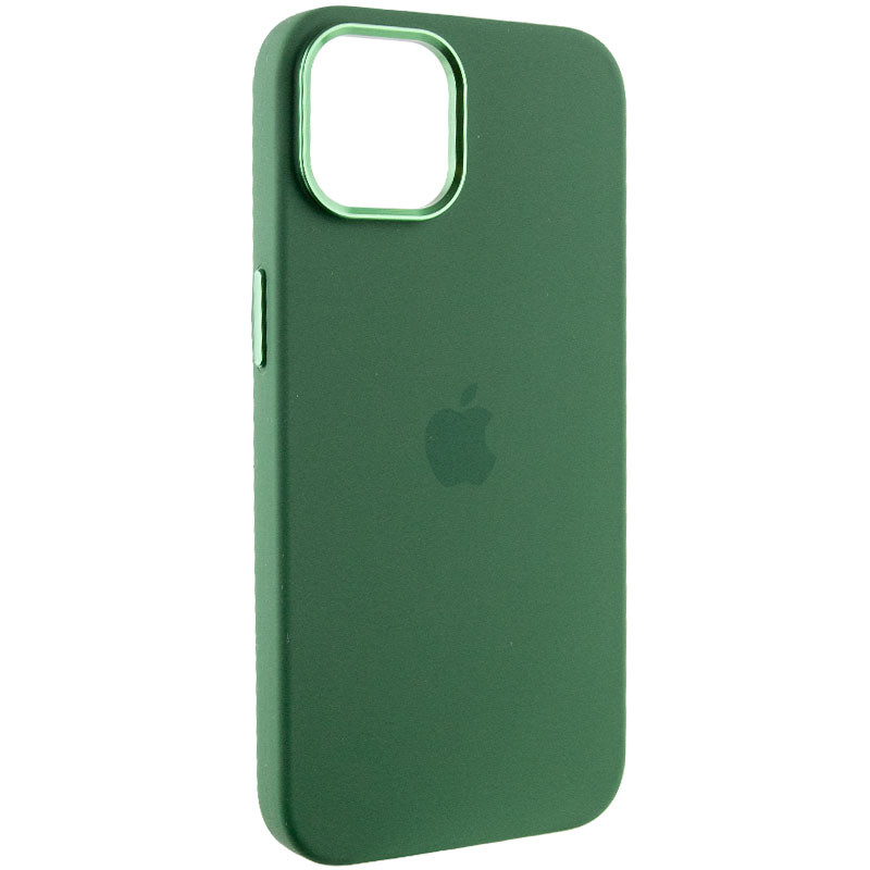 Чохол Silicone Case Metal Buttons (AA) на Apple iPhone 12 Pro Max (6.7") (Зелений / Clover)