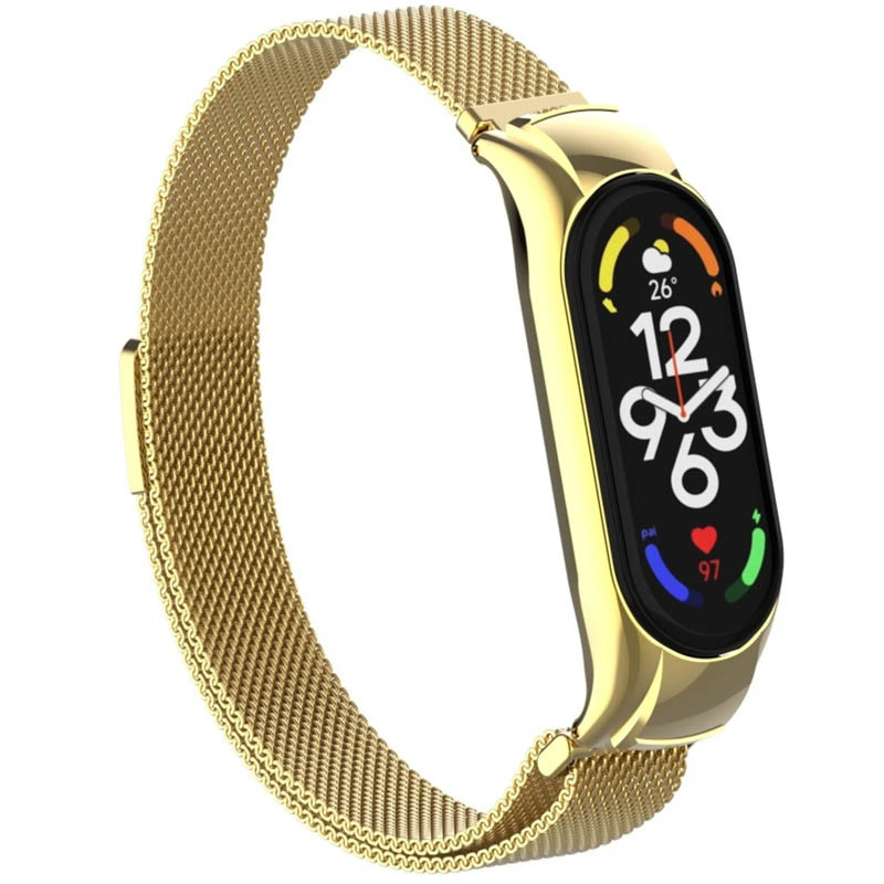 Фото Ремінець Milanese Loop Design для Xiaomi Mi Band 5/6 (Золотий) в маназині vchehle.ua