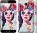 Чехол Девушка с цветами для Meizu M2 Note