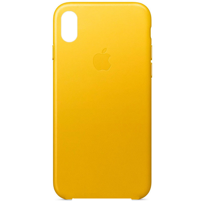 Уценка Чехол Silicone Case (AA) для Apple iPhone X (5.8") / XS (5.8") (Эстетический дефект / Желтый / Sunflower)